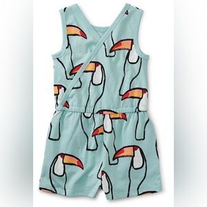 Teal & Orange Toucan
Reversible Romper by Tea Collection